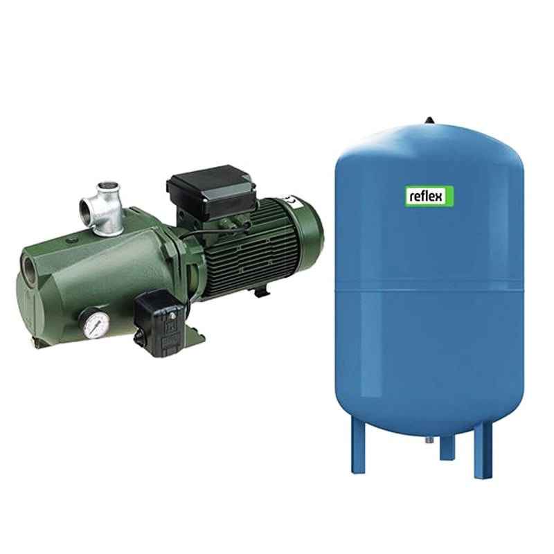 DAB 200MP 100V Cast Iron Shallow Well Jet Pump With Pressure Switch & 100L Tank