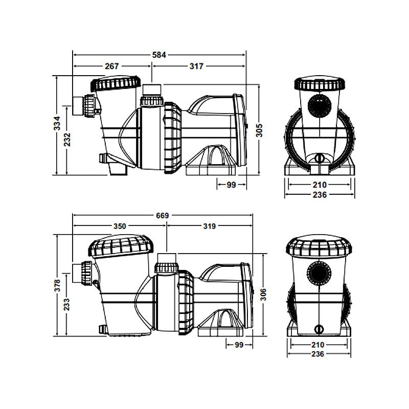 Davey Silensor® SLS300 Water Cooled Pool Pump