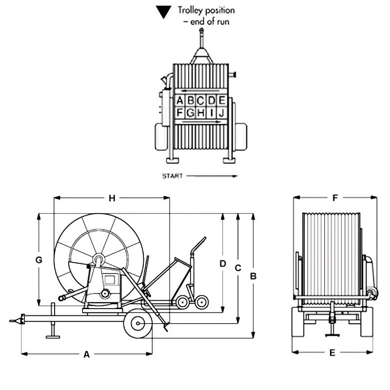 Marani GT060B Hard Hose Irrigator Range