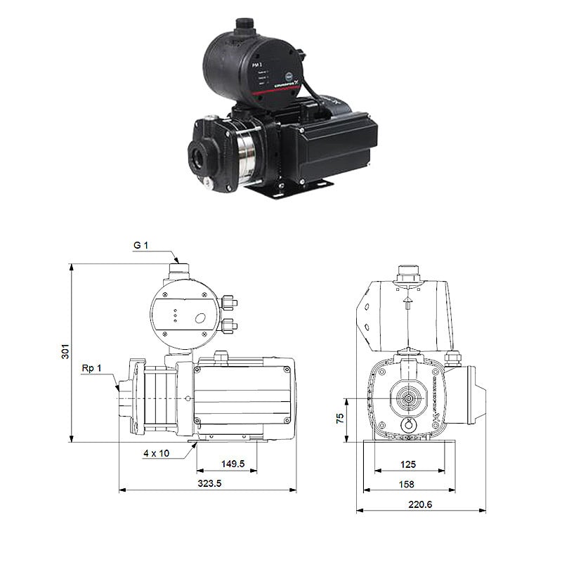 Grundfos CM 5-47 Pressure Booster Pump