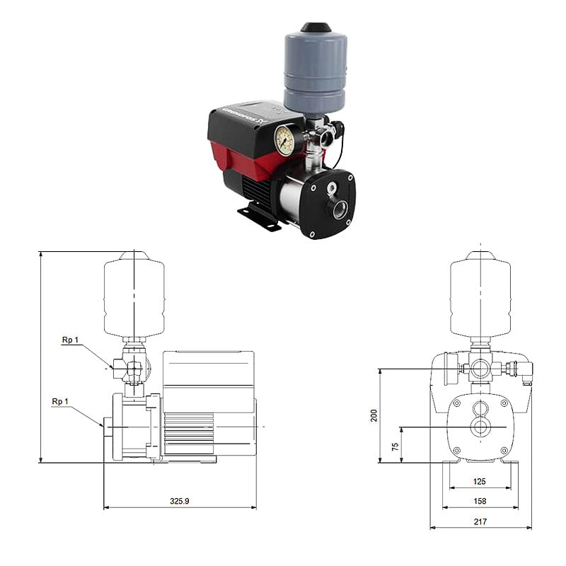 Grundfos CMBE 5-62 Pressure Booster Pump