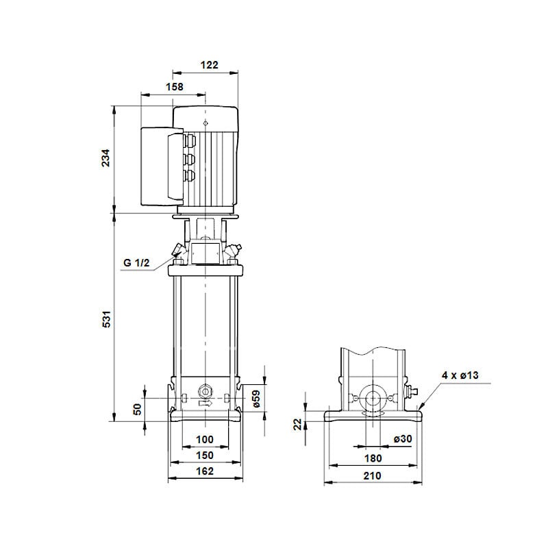 Grundfos CRNF 3-11 CRFlex Solar Surface Pump