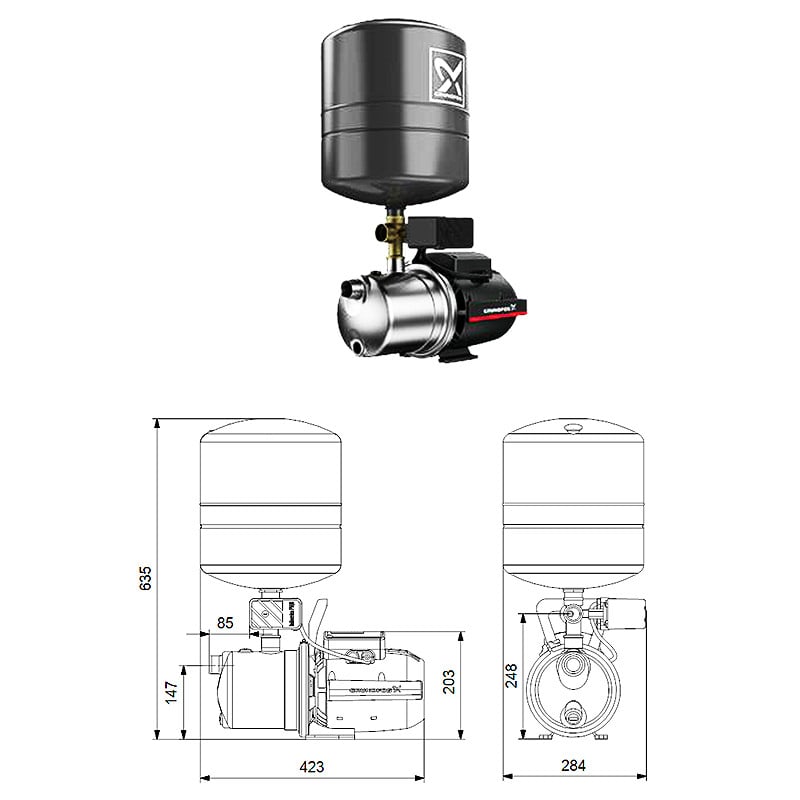 Grundfos Jet 3-48PT Pump
