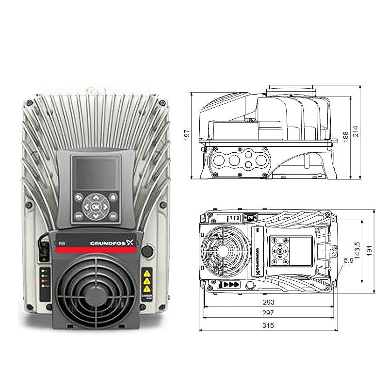 Grundfos RSI 3x380-440V 4kW Solar Inverter