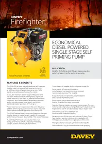 Davey 5148YEV Firefighter Datasheet