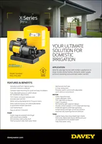Davey Dynajet with Pressure Switch Datasheet