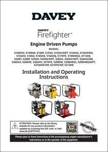 Davey Firefighter Installation & Operating Instrustions