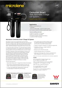 Davey Microlene Aquashield Centurion MCS & KMCS Datasheet