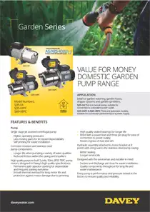 Davey SJ Garden Series Pumps