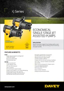 Davey XJ Series Jet Assisted Pumps