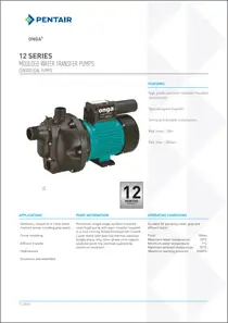 Onga HI-FLO 12 Series Water Transfer Pumps
