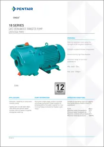 Onga HI-FLO 18 Series Water Transfer Pumps