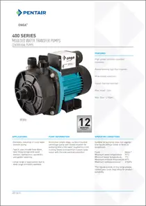 Onga HI-FLO 400 Series Water Transfer Pumps