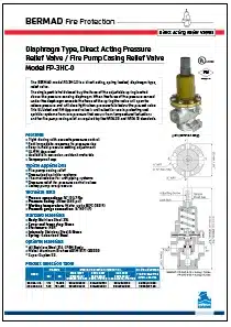 Bermad 3HC-0 Diahpram Type Direct Acting Pressure Relief Valve -Fire Pump Casing Relief Valve