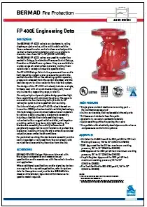 Bermad FP-400E Fire Protection Valve Engineering Data