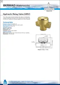 Bermad 50 Hydraulic Relay Valve (HRV)