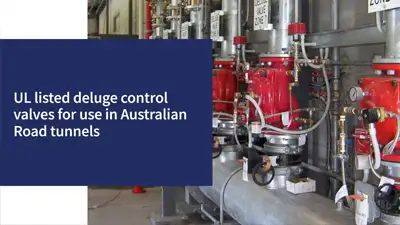 Bermad UL Listed Deluge Control Valves for use in Australian Road Tunnels