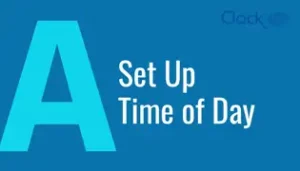 Clack Valve Set Up Time of Day