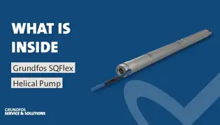 What is inside the Grundfos SQFLEX Helical Submersible Pump