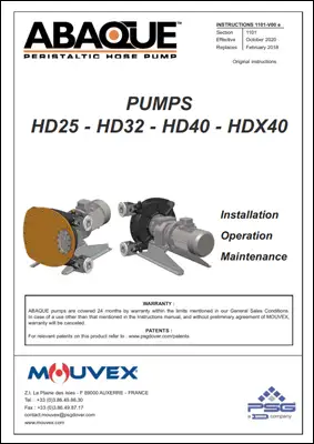 ABAQUE-HD25-HX40 - Abaque HD25, HD32, HD40, HDX40 Pumps