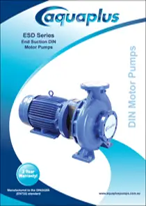 AQUAPLUS-EDSESM - Aquaplus ESD Series End Suction DIN Motor Pumps