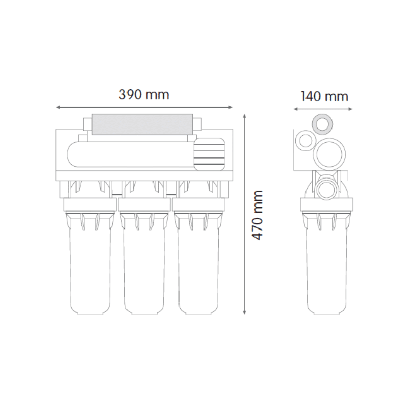 Atlas Filtri 6 Stage Oasis DP RO Standard Undersink Water Filter System with Drinking Tap & 16L Pressure Tank – 3
