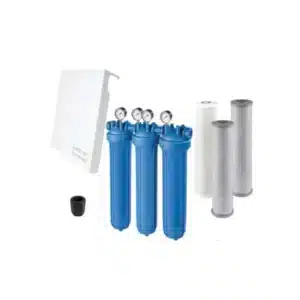 Atlas Filtri Whole House PFAS TRIO Kit Inc. 2 PFAS & 10Mic Pleated Cartridges 54LPM MARIC Valve