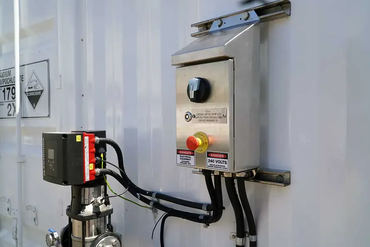 Containerised Chlorine Dosing System Pump Control
