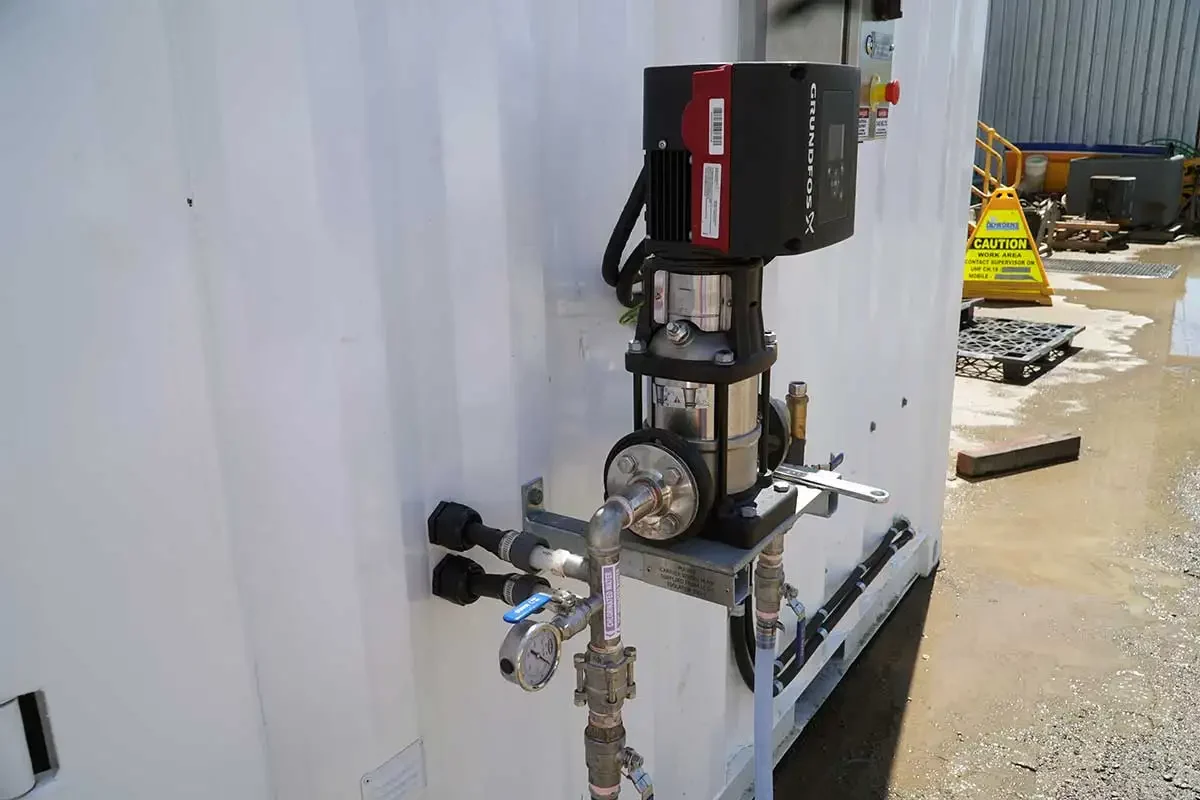 Containerised Chlorine Dosing System Grundfos Pump