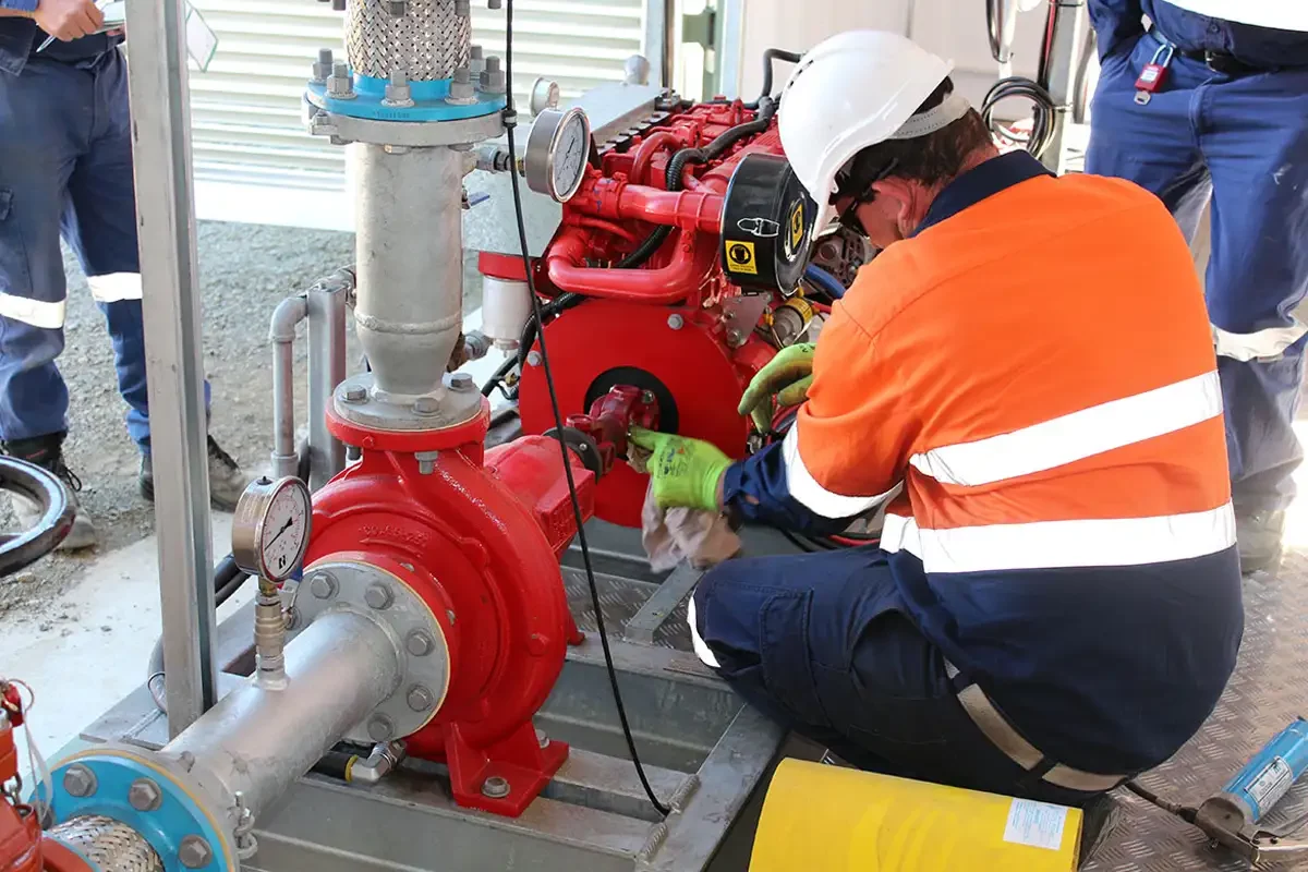 Fire Pump System Mounted to Skid