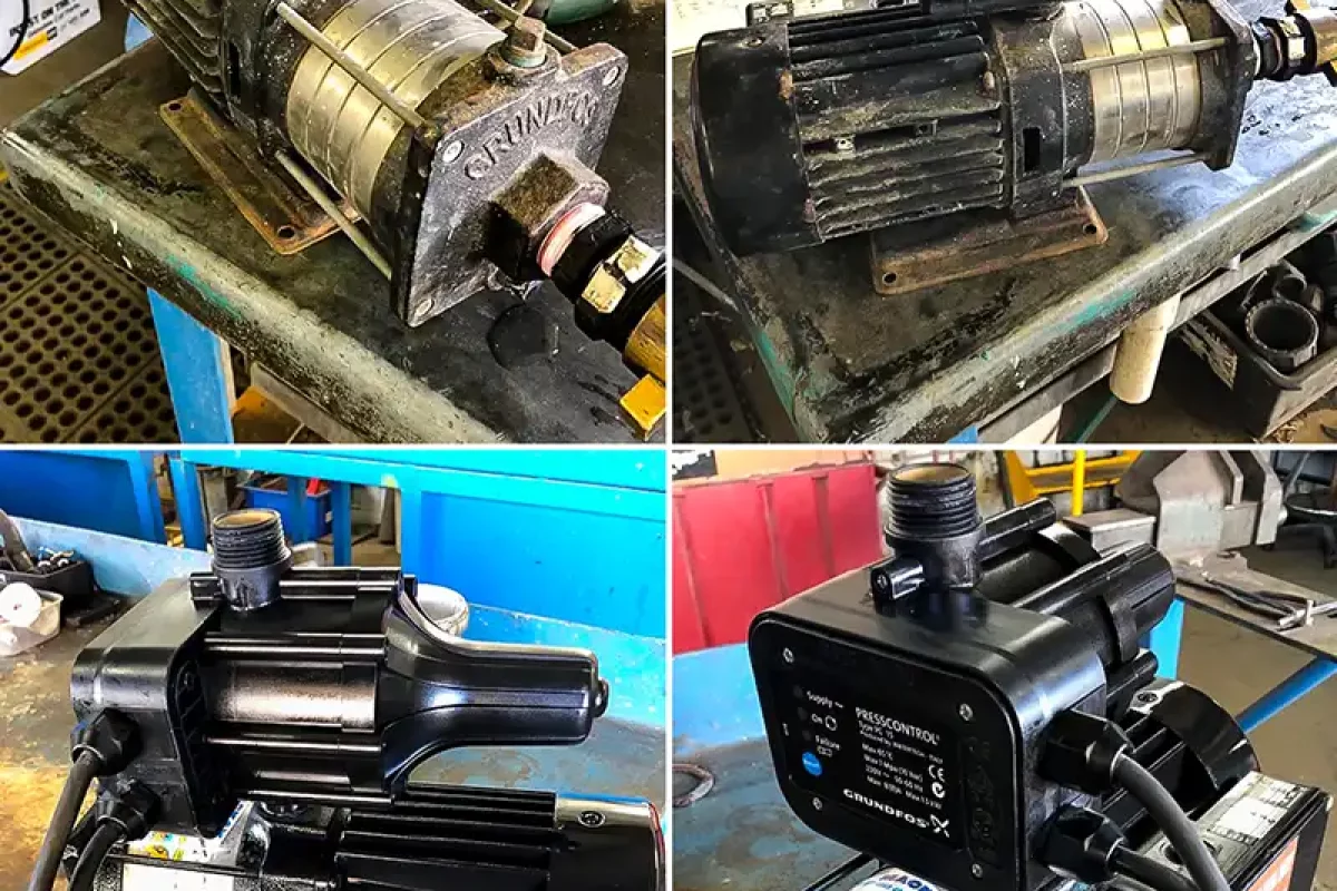 Grundfos Pump Servicing Before & After Results