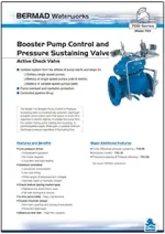 Bermad 743 Booster Pump Control and Pressure Sustaining Valve Bermad 743 Booster Pump Control and Pressure Sustaining Valve