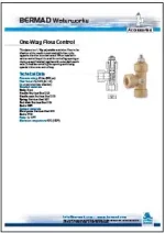 Bermad One-Way Flow Control Needle Valve