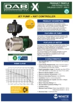 DAB JINOX112NXTP Jet Pump + NXT Pro Controller Data Sheet