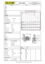 DAB K55-200T Centrifugal Single Impeller Pump Data Sheet
