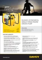 Davey Petrol Single Stage Firefighter Pumps Datasheet