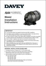 Davey SpaPOWER Blower Installation Instructions Davey SpaPOWER Blower Installation Instructions