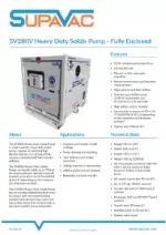 SupaVac SV280 V Heavy Duty Solids Pump Data Sheet