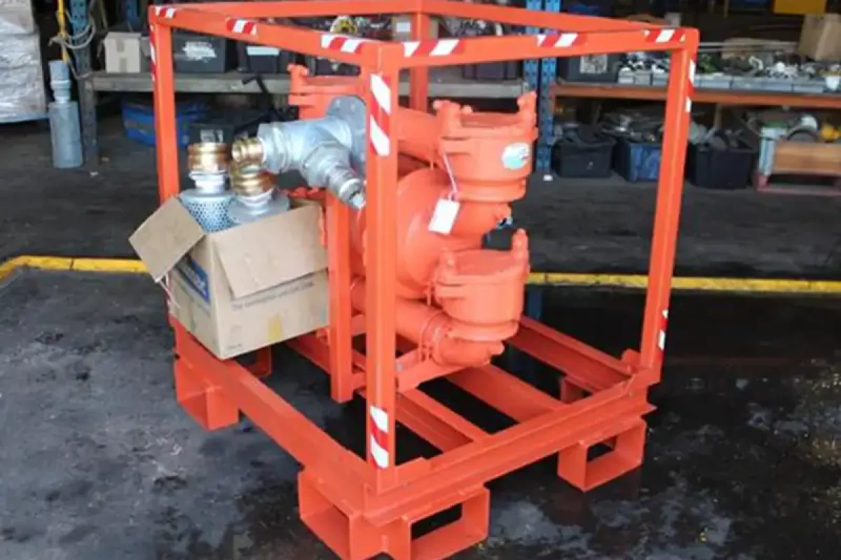 Wilden ADOO Pump in Mounted in Box Frame Shid